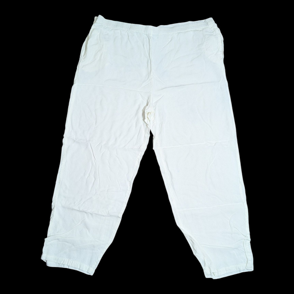 Marisol - Women's White Lounge Pants - Size Large